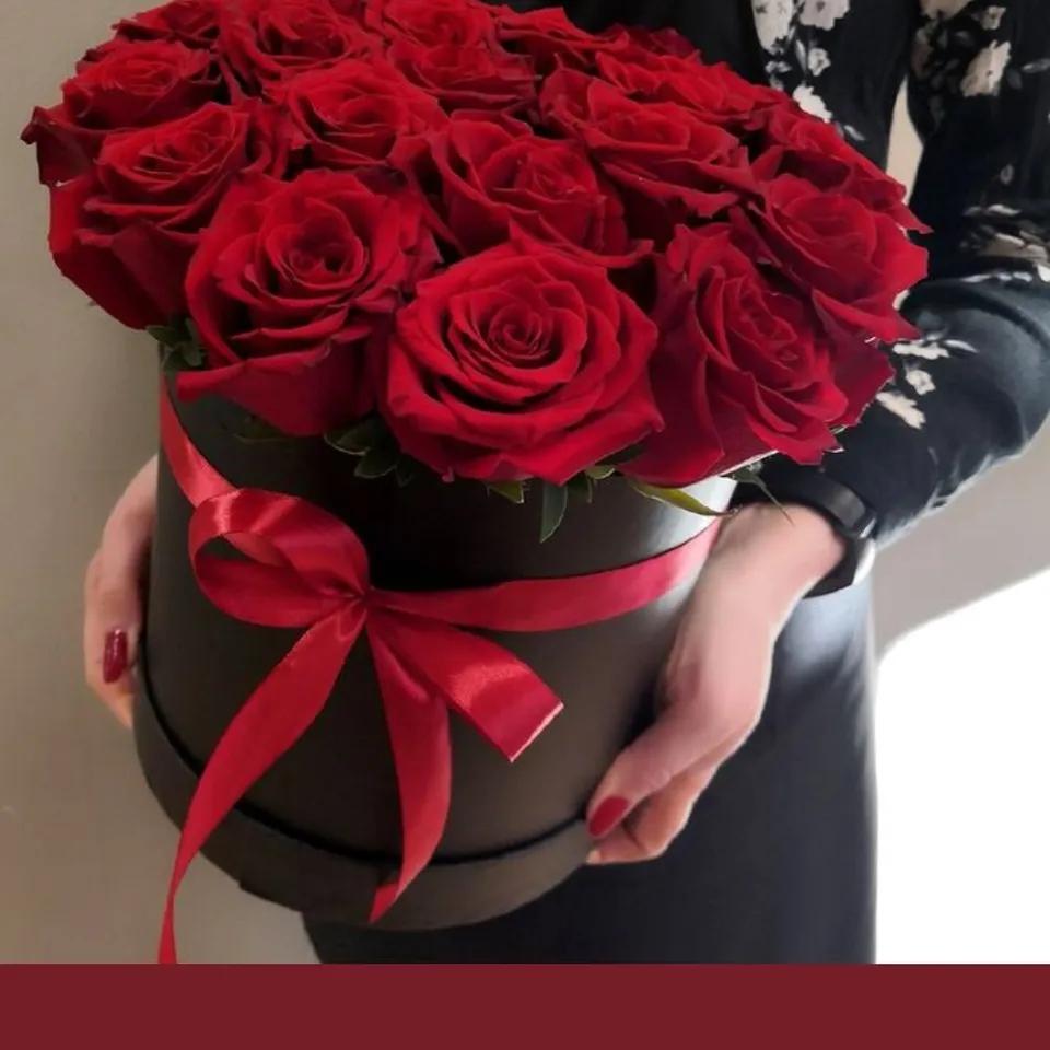 Boite de Fleurs Rouge Grand