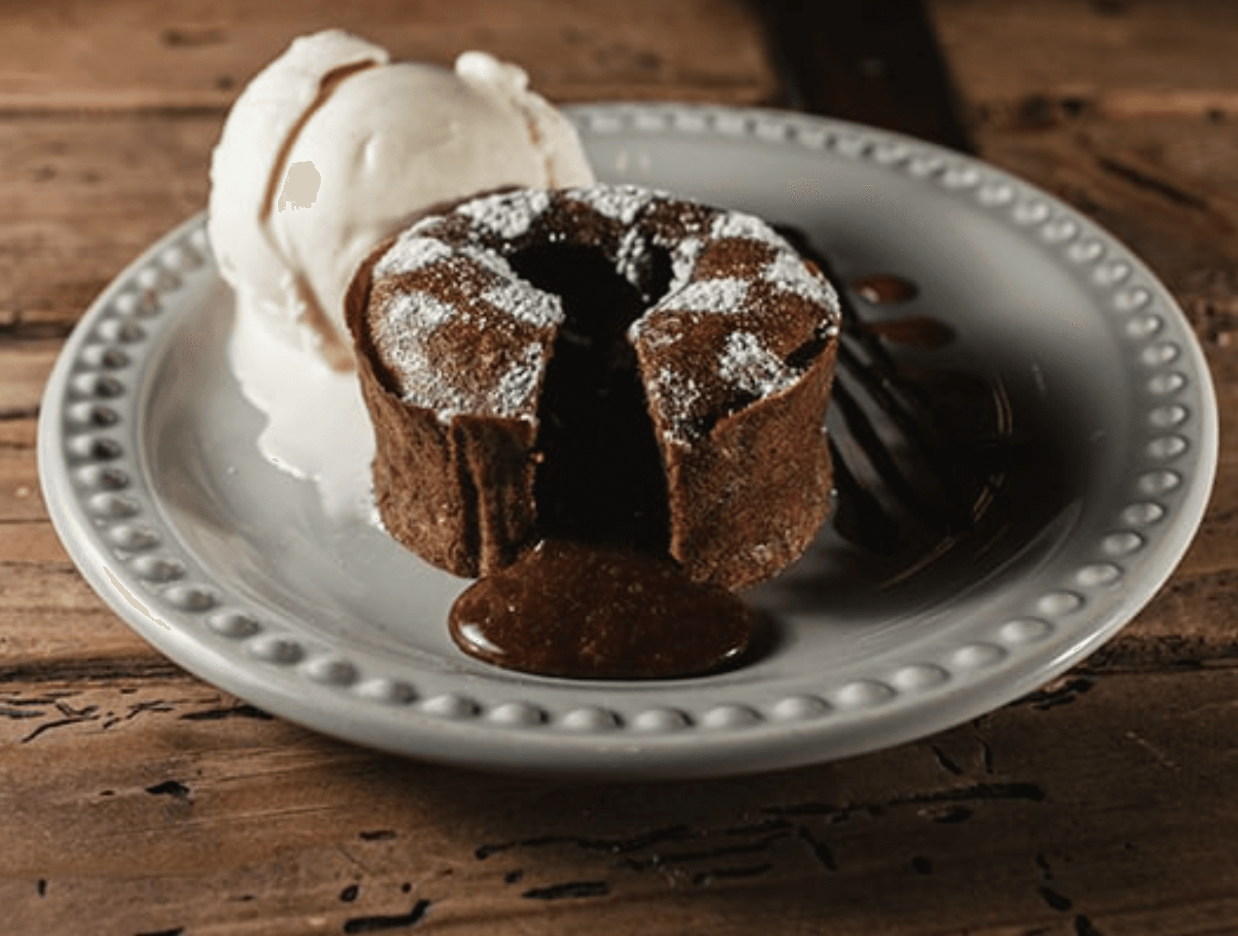 Fondant au Chocolat + Glace Vanille