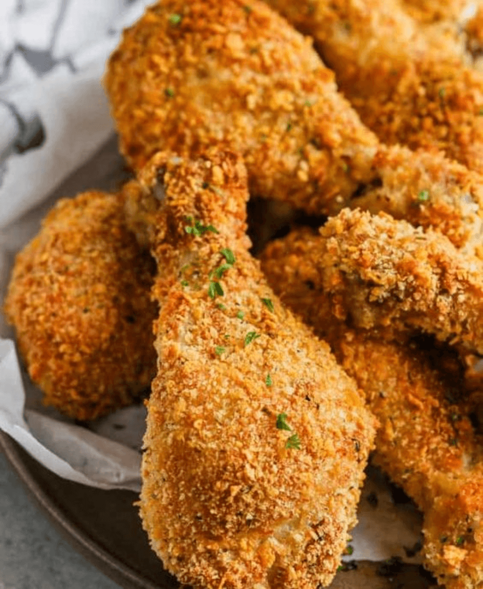 Poulet Pané + salade et Crudités