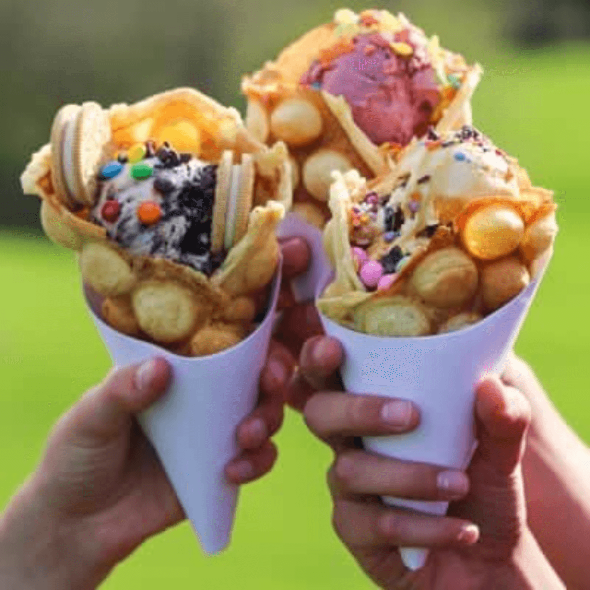 Bubble waffle cornet
