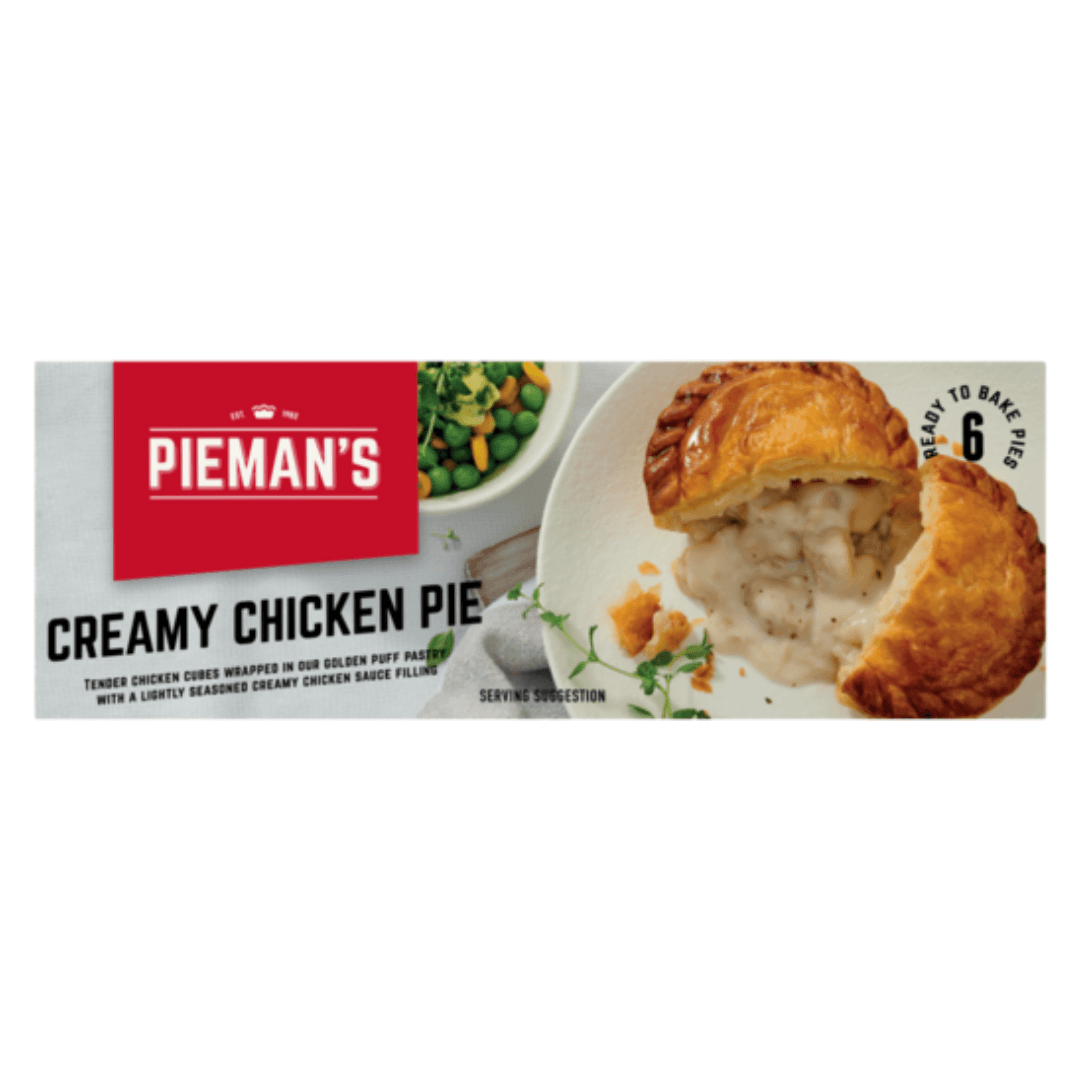 Piemans Frozen Creamy Chicken Pie 6 Pack