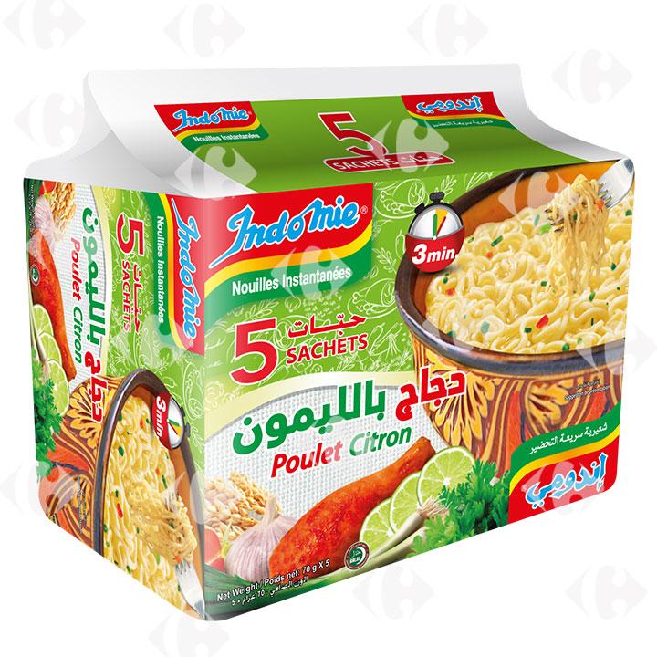 Nouilles Saveur Poulet Citron Indomie 5x75g