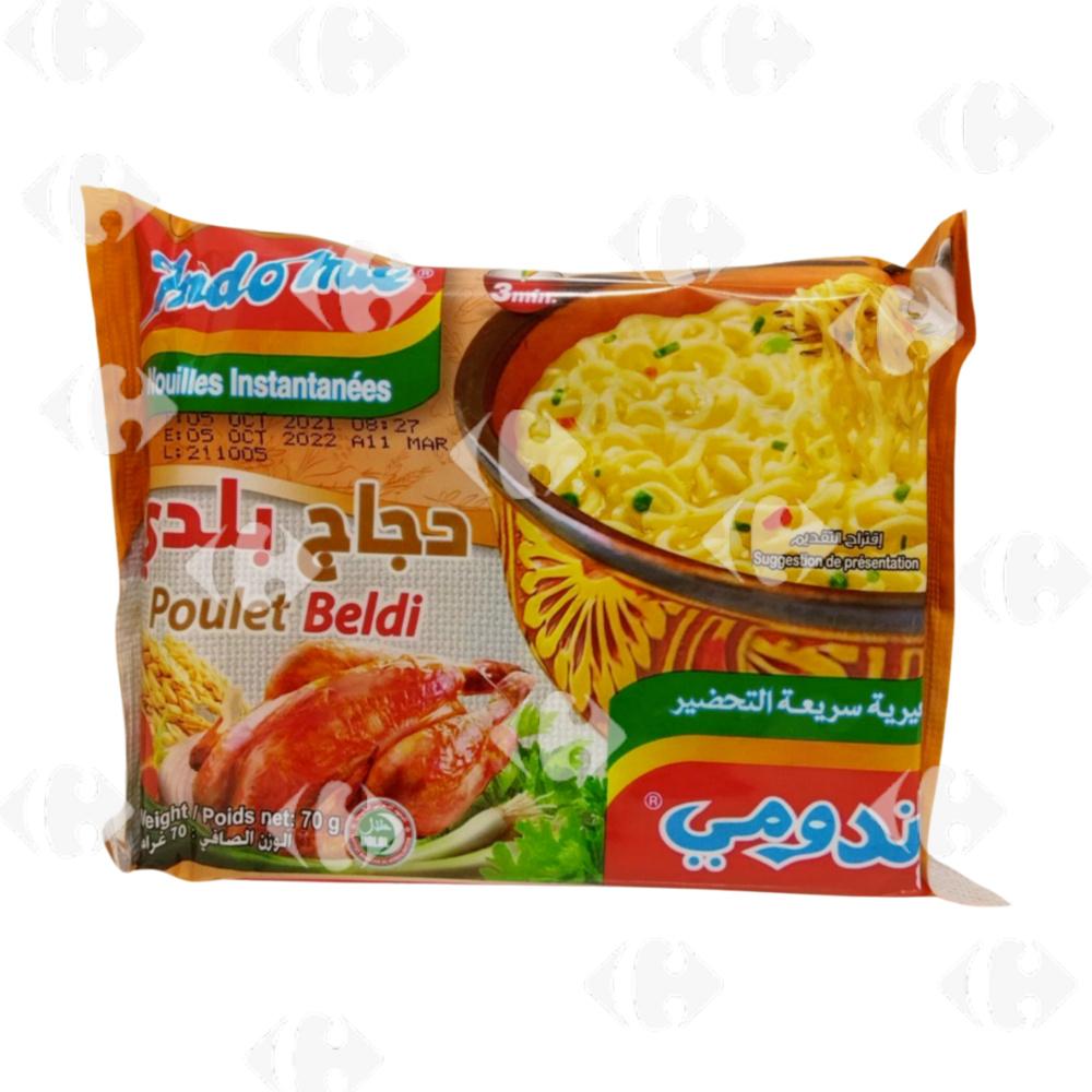Nouilles Instantanées Poulet Beldi Indomie 70g.
