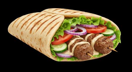 Sandwich Chich Viande (2 brochettes)