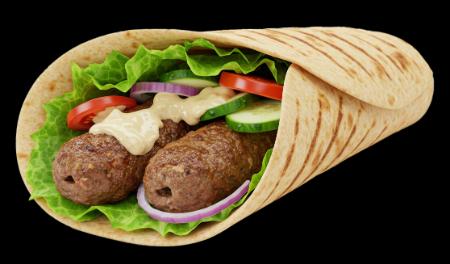 Sandwich Kabeb Viande (2 brochettes)