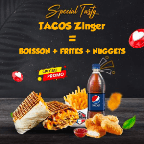 Menu Tacos Zinger + 3 Nuggets