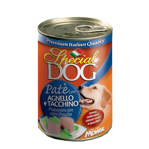 Monge Special Dog Pate` Canned Wet Food Lamb and Turkey