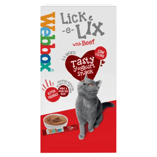 Webbox Lick E Lix, Yoghurt Beef 5 Sachets