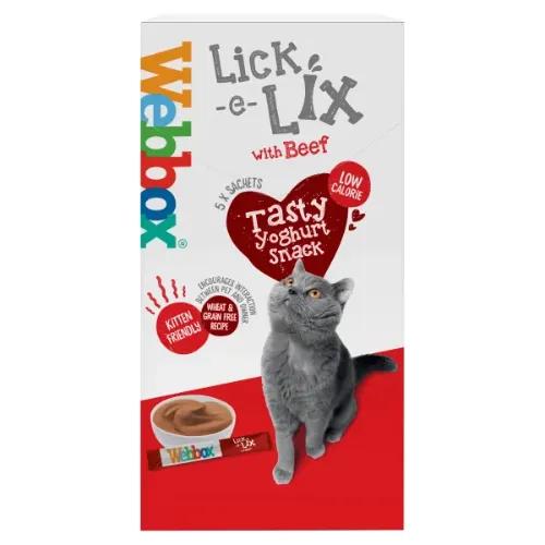 Webbox Lick E Lix, Yoghurt Beef 5 Sachets