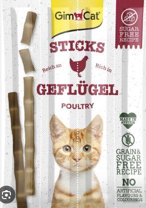 Gimcat Sticks Poultry 4 Pcs.