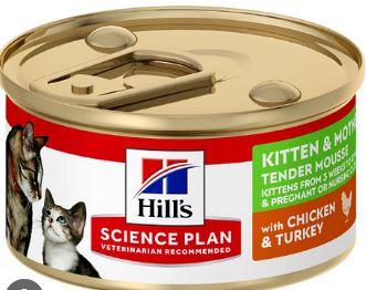 Kitten&mother Mousse Poulet& Dinde 85g