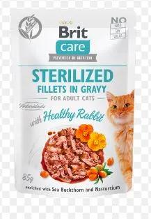 Brit Care Cat Sterilized. Fillets In Gravy With Healthy Rabbit 85 G