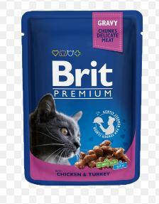 Brit Premium Cat Pouches With Chicken & Turkey 100 G