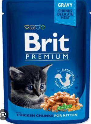 Brit Premium Cat Pouches Chicken Chunks For Kitten 100 G