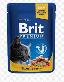 Brit Premium Cat Pouches With Salmon & Trout 100 G