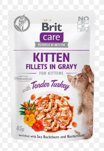 Brit Care Cat Kitten. Fillets In Gravy With Tender Turkey 85 G