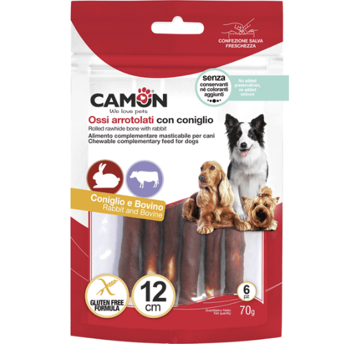 FRIANDISES CAMON CHIEN ROLLS BOVINE & RABBIT