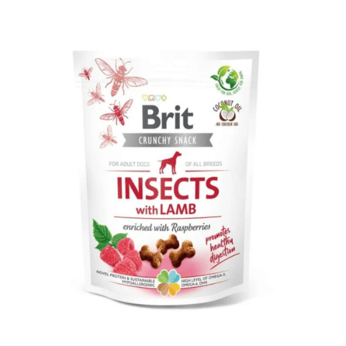 Brit Crunchy Snack para Perro Insects With Lamb 200 gr.