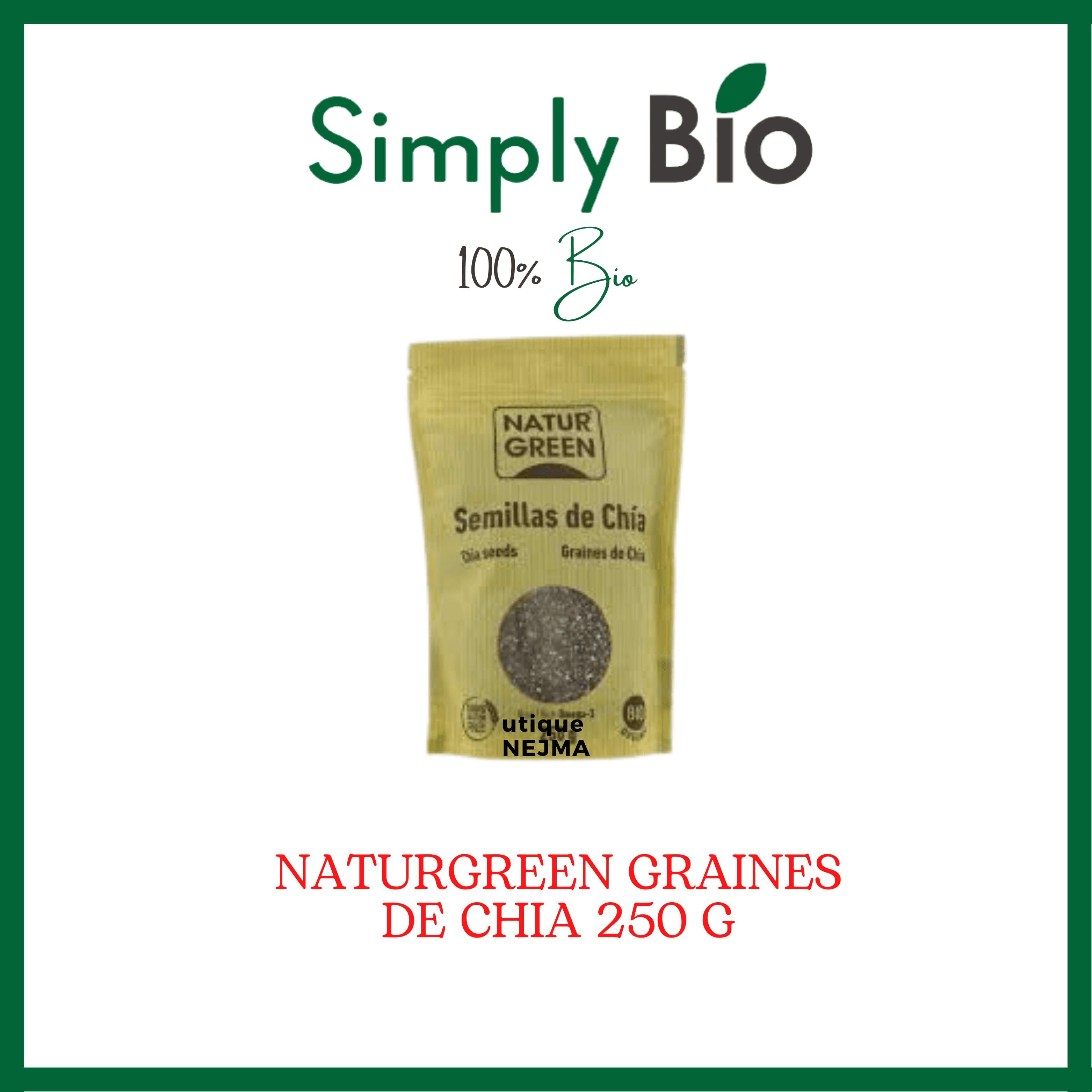 NATURGREEN GRAINES DE CHIA 250 G