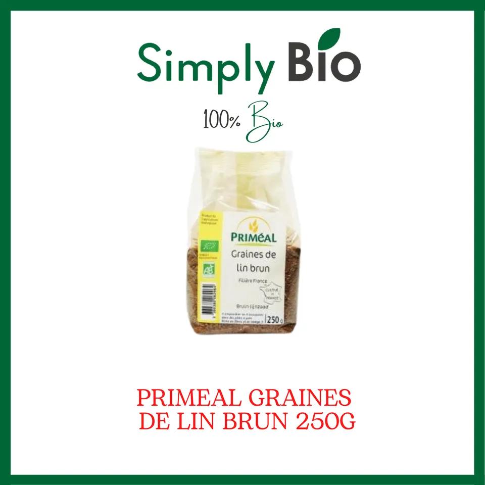 PRIMEAL GRAINES DE LIN BRUN 250G