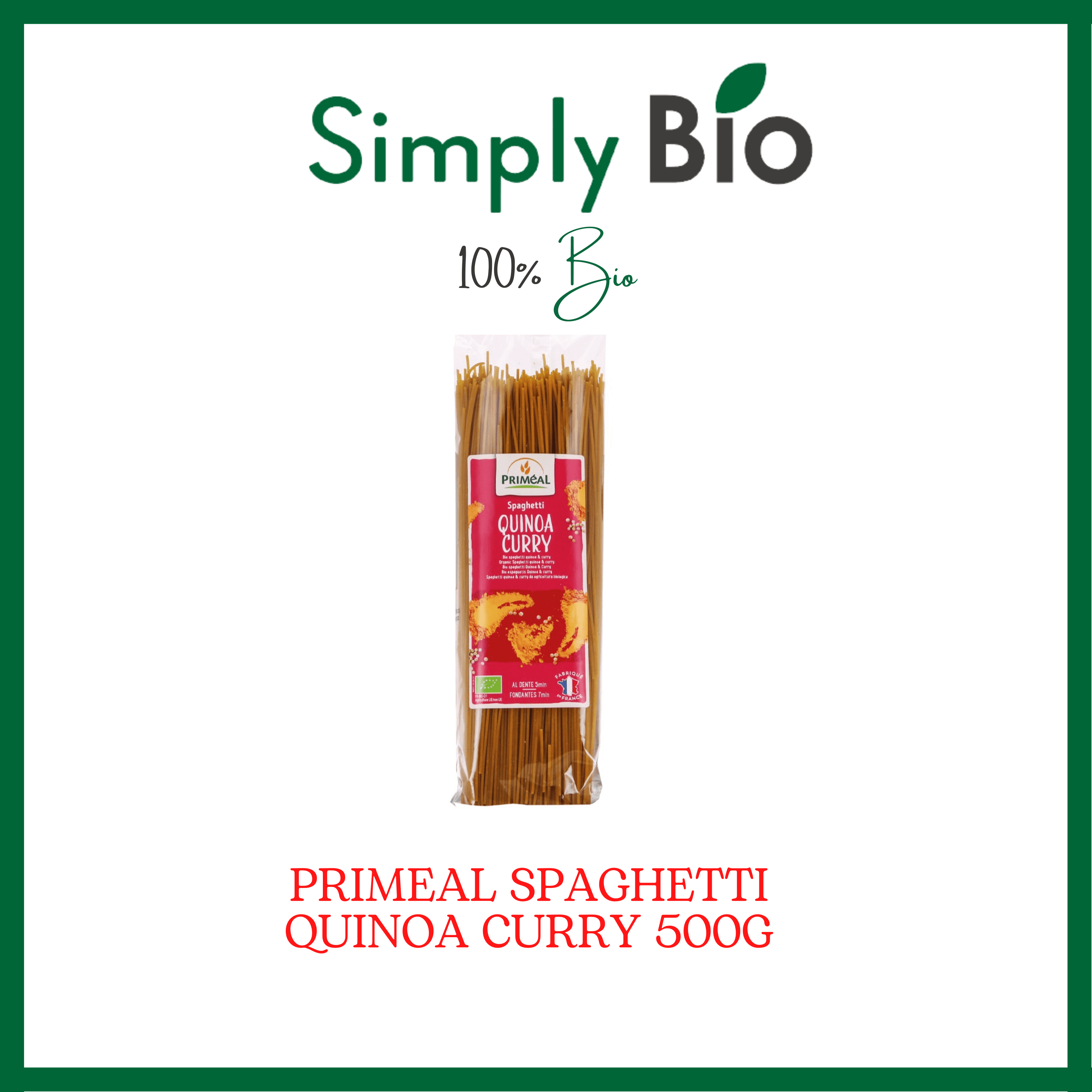 PRIMEAL SPAGHETTI QUINOA CURRY 500G