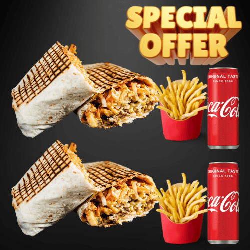 2 Tacos + 2 Frites + 2 Soda