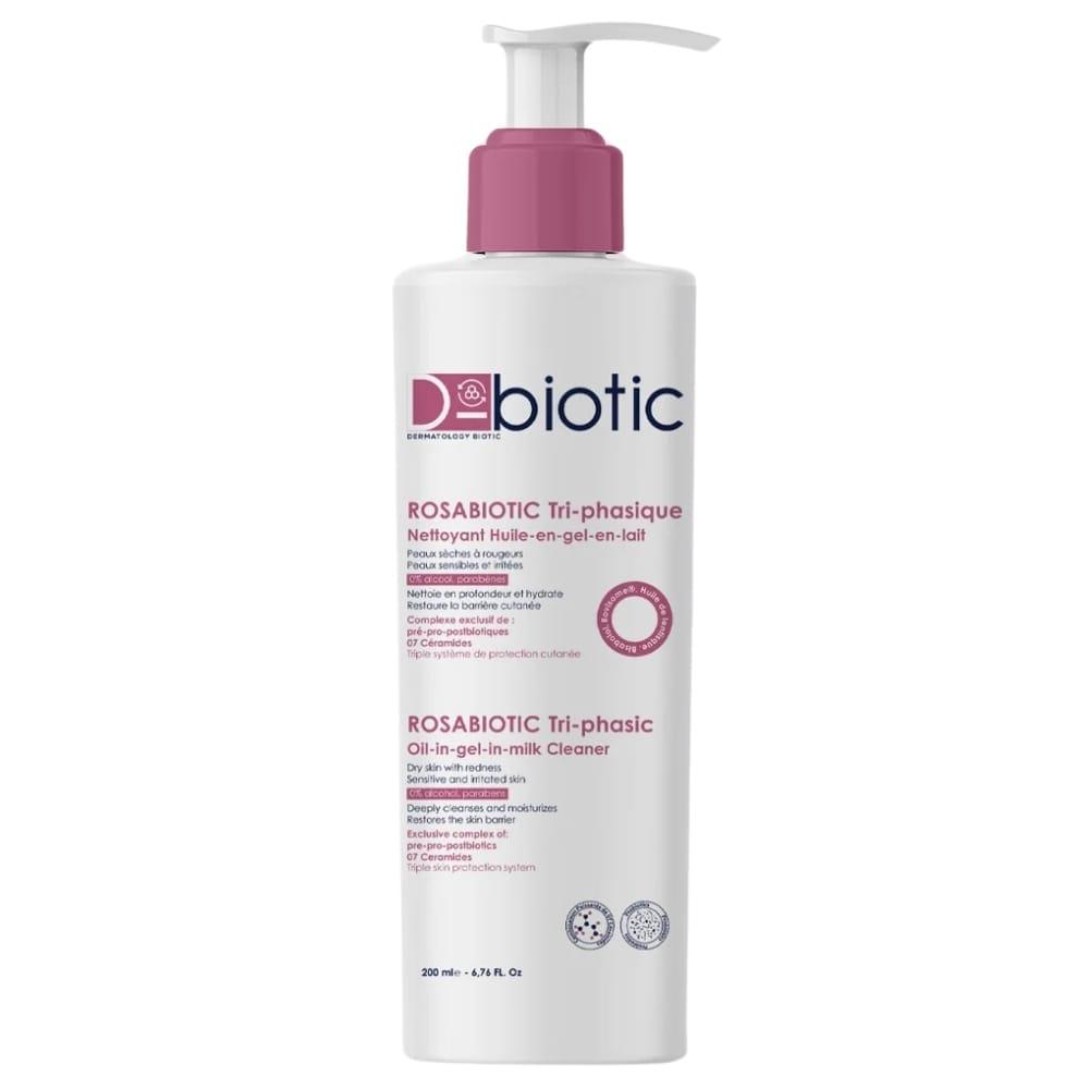 D-biotic Rosabiotic Tri-phasique Nettoyant Huile-en-gel-en-lait – 200ml