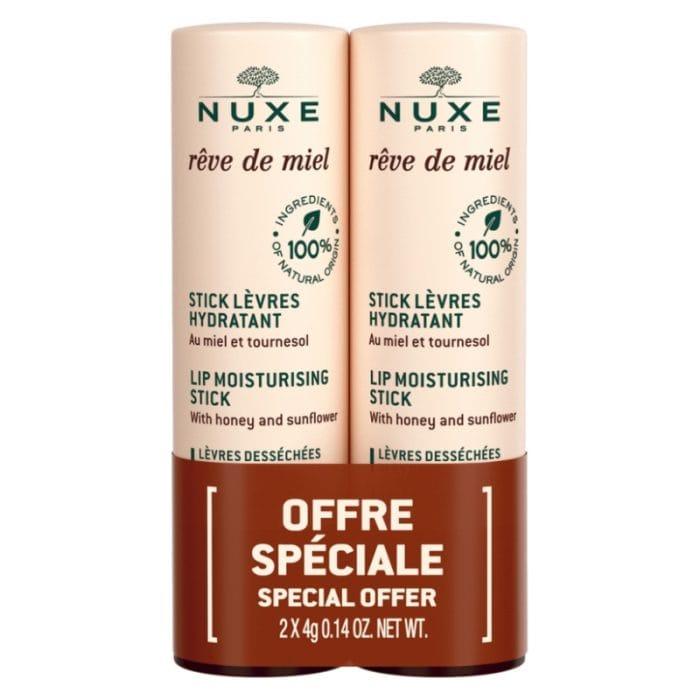 Nuxe Rêve De Miel Stick Lèvres Hydratant Baumes À Lèvres X2