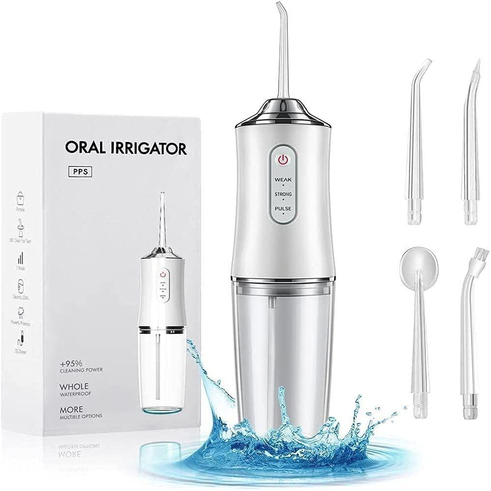 Pps Irrigateur Buccal Portable Hydropulseur , Jet D'eau, 220ml, 3 Modes,
