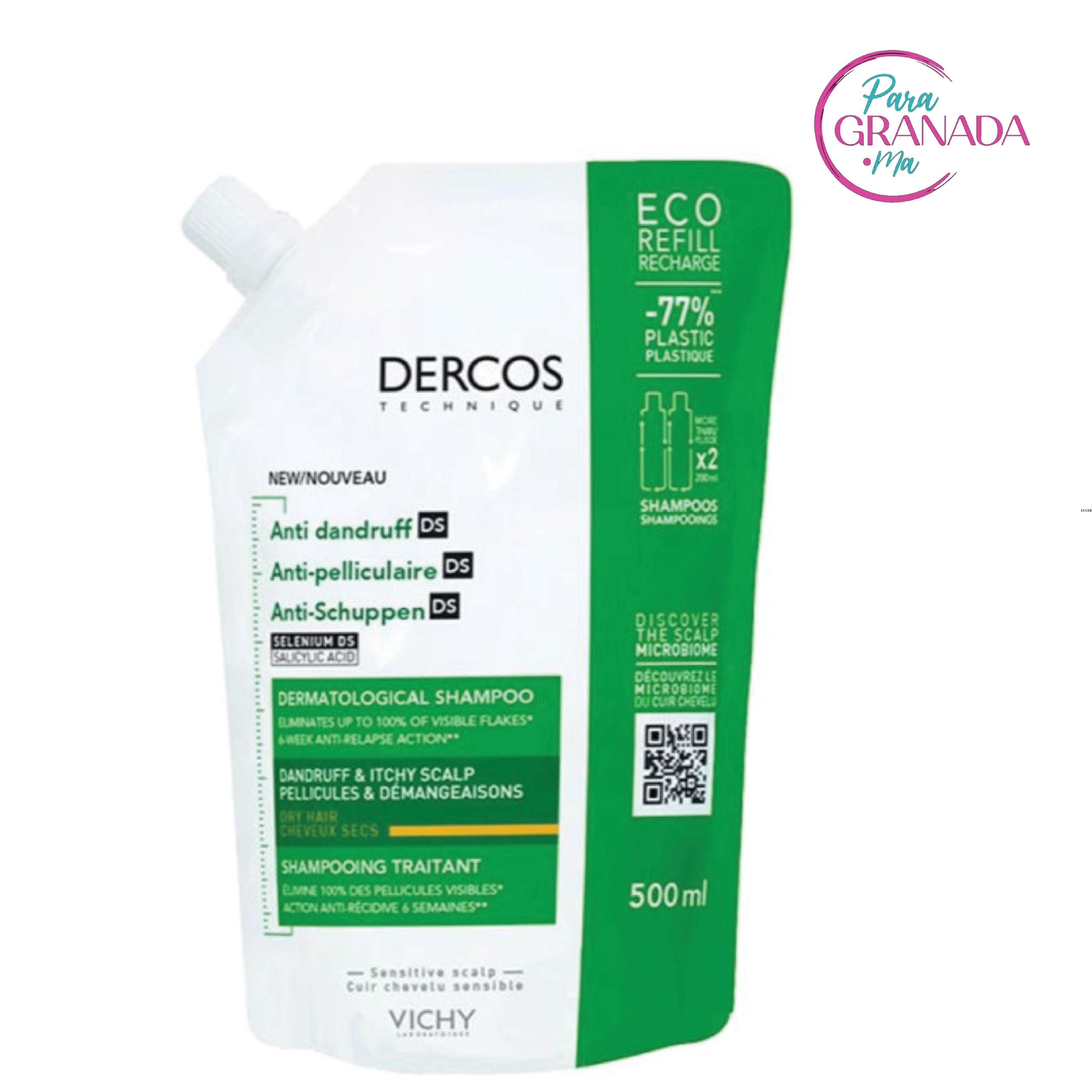 Vichy Dercos Shampoing Anti Pelliculaire Ds Cheveux Secs Recharge 500 Ml
