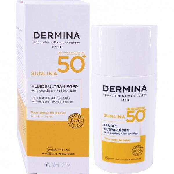 Dermina - Sunlina Fluide Ultra-léger Spf 50+ - 50ml