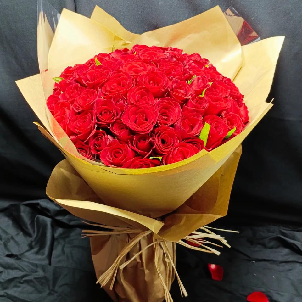 Bouquet Kraft 100 roses