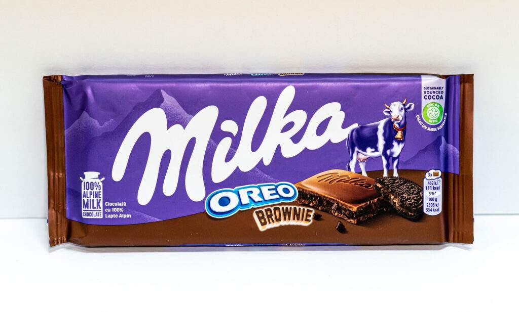 Milka oreo brownie