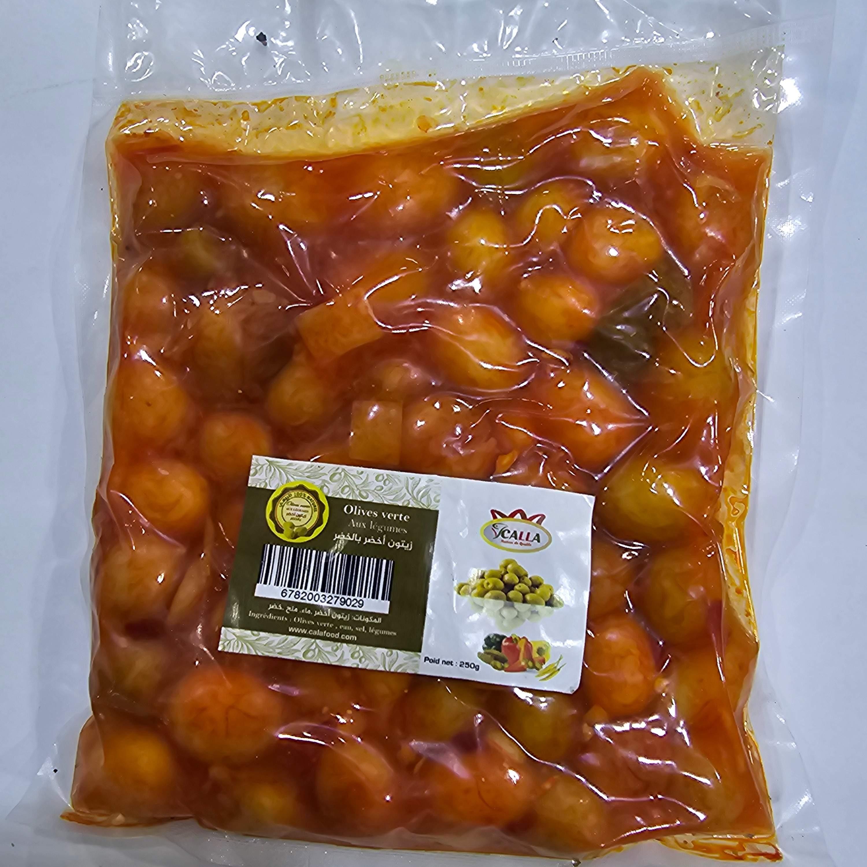 Olives Verte aux légumes 250g