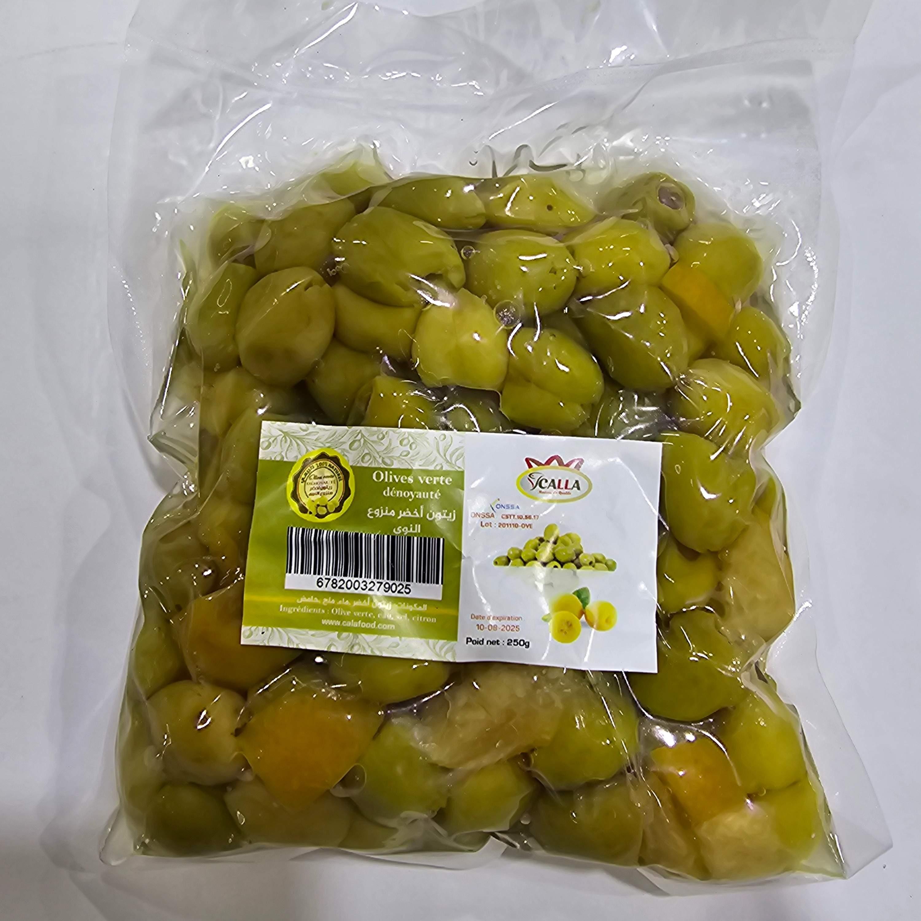 Olives Verte dénoyauté 250g