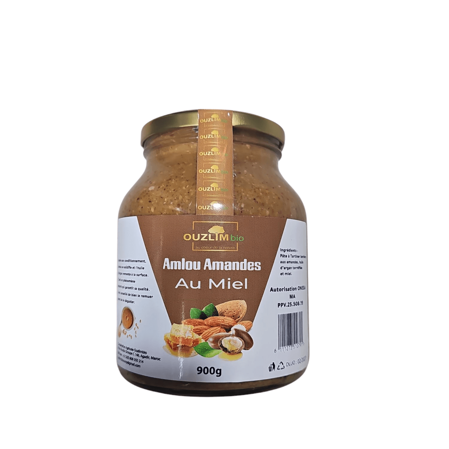 Amlou amande argan miel 900g