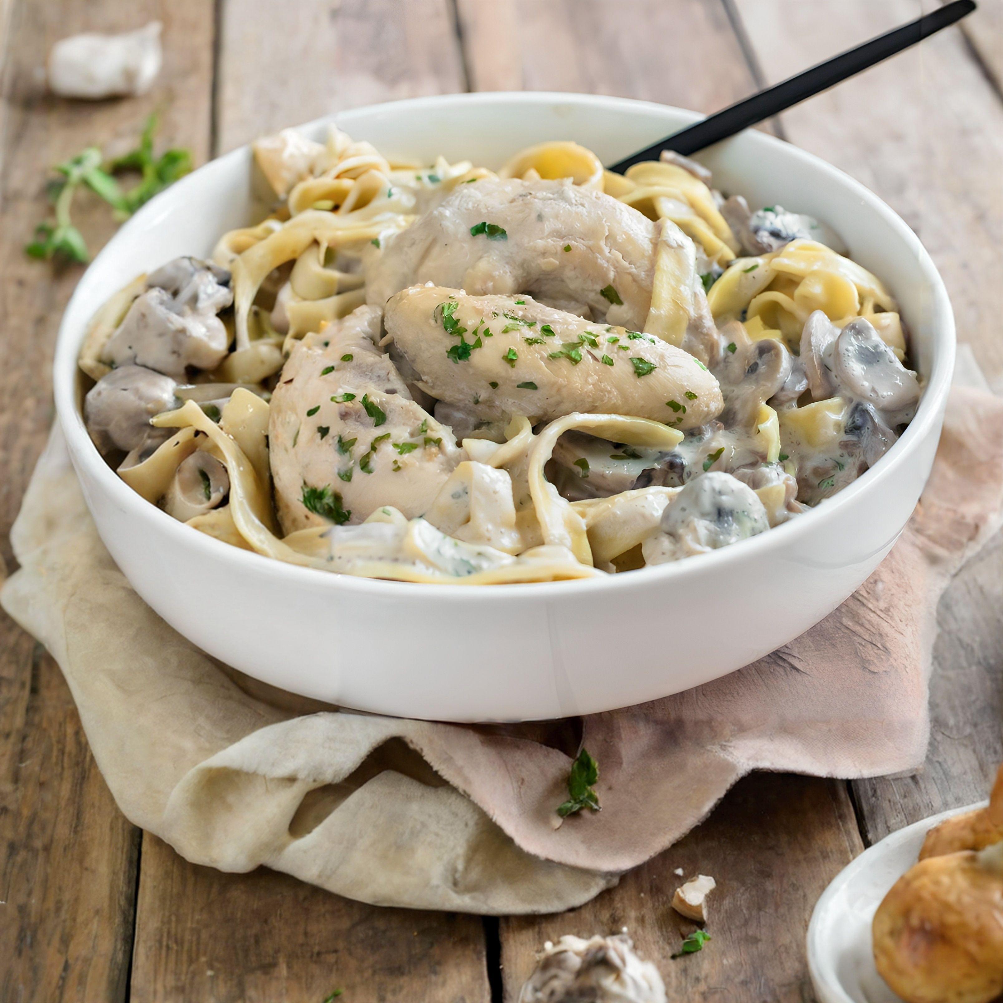 Pâtes Poulet Champignon Frais