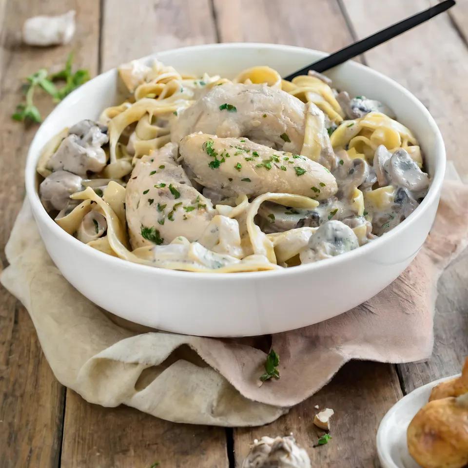 Pâtes Poulet Champignon Frais