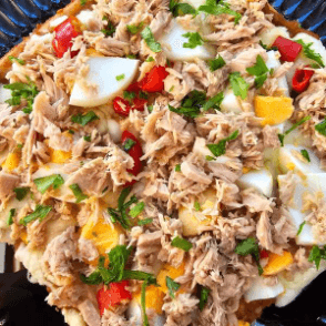 Pizza Complète Thons et Œufs Fermiers - 580 Kcal