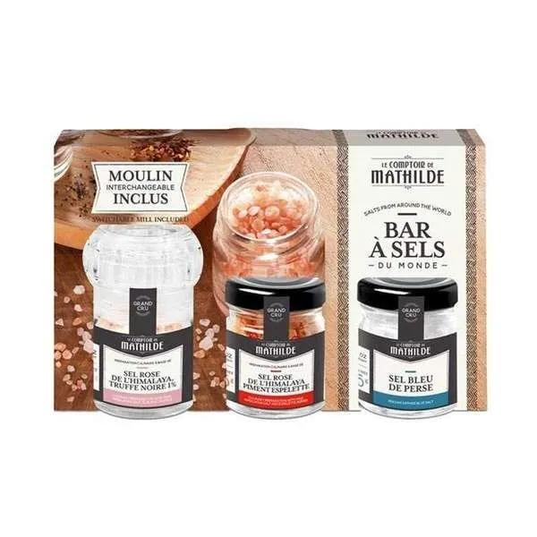 Coffret Bar À Sels Du Monde 3x35g - Le Comptoir De Mathilde