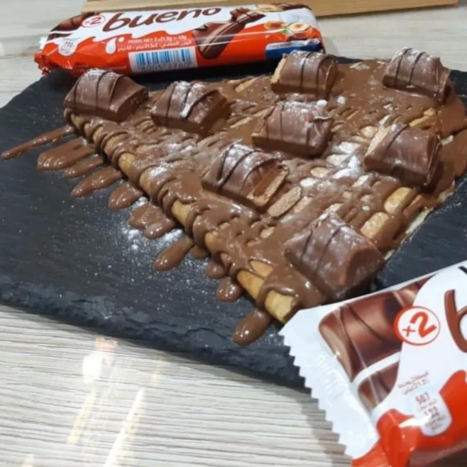 crêpe double Nutella, Kinder bueno