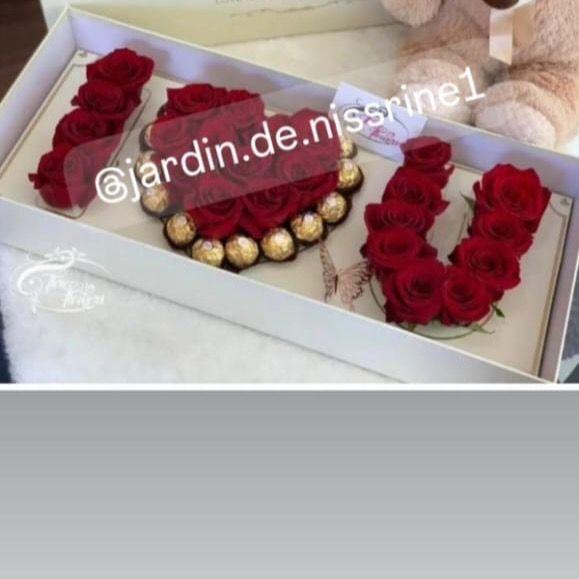 Box I love u avec chocolat