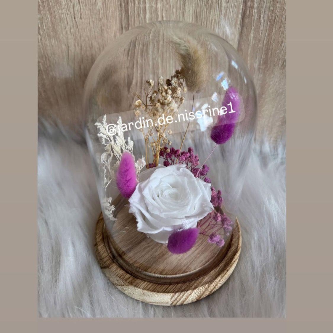 Rose éternelle Avec fleurs séchée G