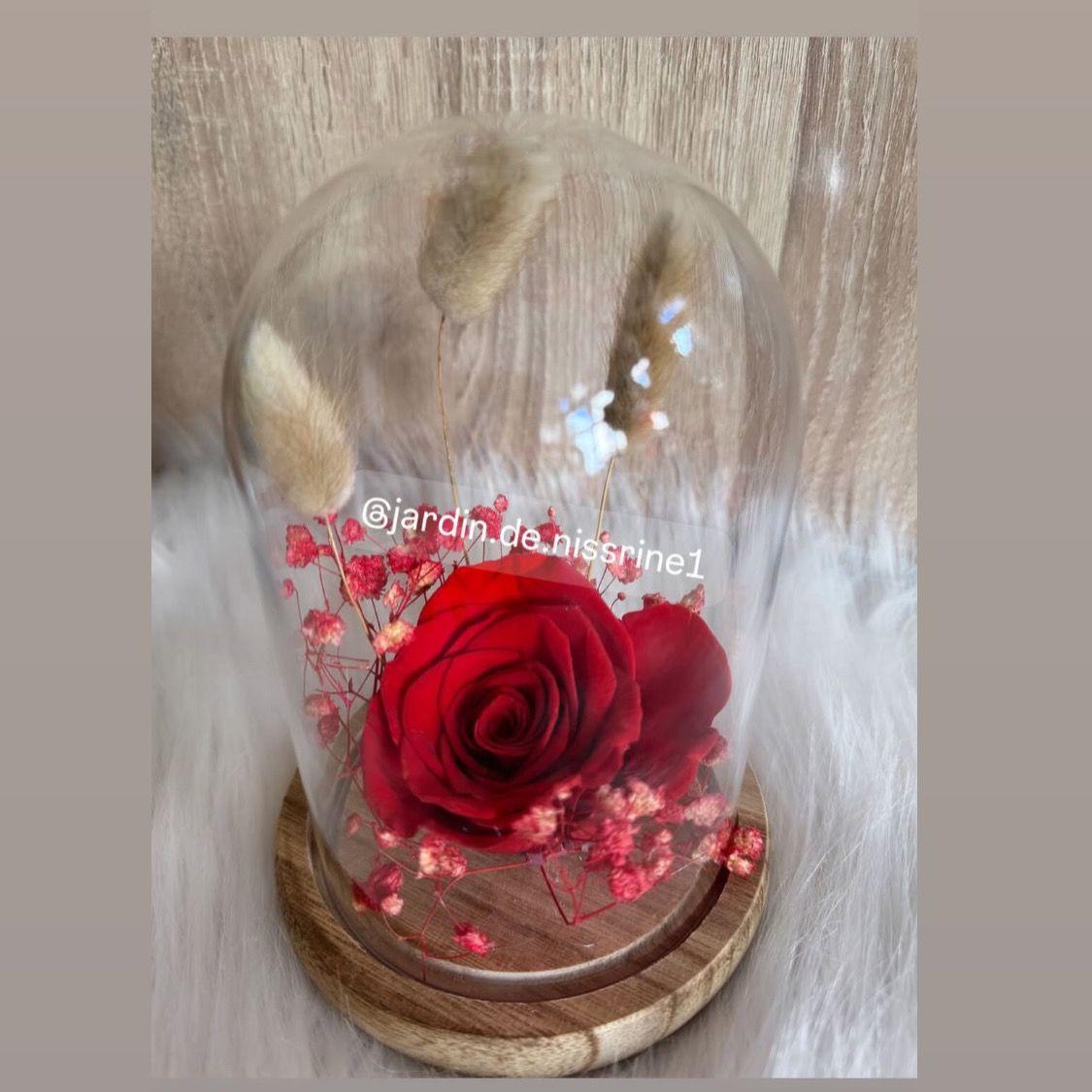 Rose éternelle Avec fleurs séchée E