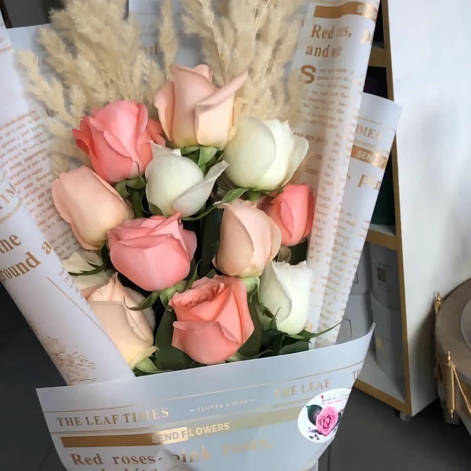 bouquet de fleurs avec pampa