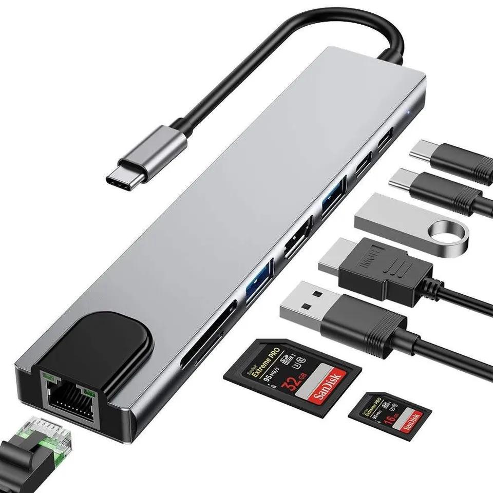 1 to 8 type-c adapter for macbook