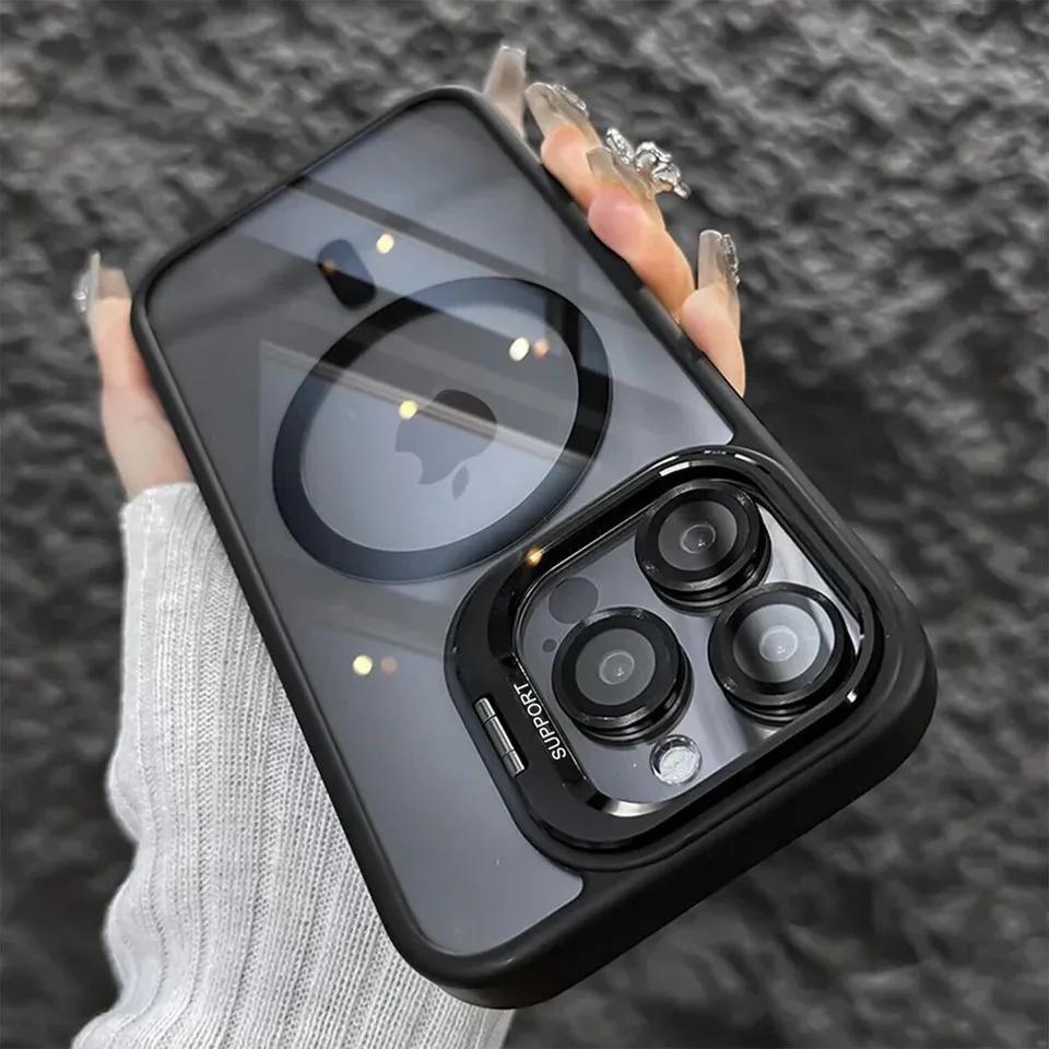 Stand Case Avec Protège Camera Iphone 15 Pro Max