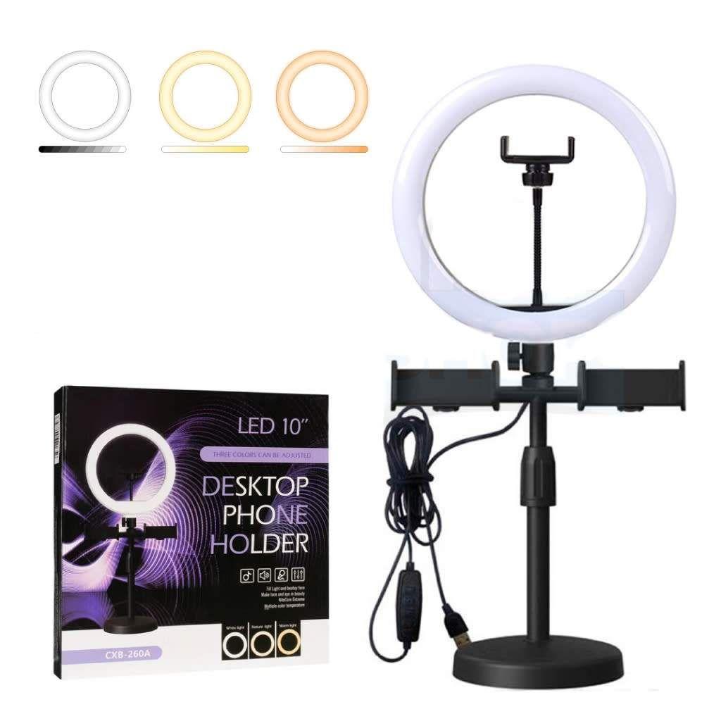 Ringlight 10” bureau 3 couleur