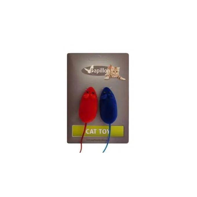 Jouet pour chat papillon mouse, velours côtelé, 6 cm