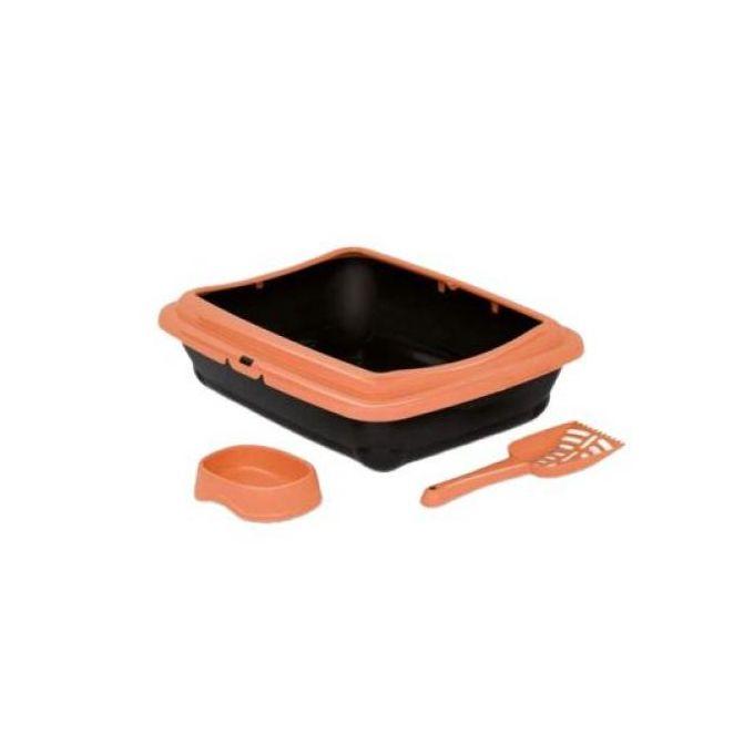 Bac à litière avec pelle et gamelle pour chat et chaton